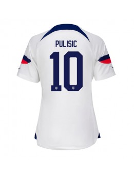 Vereinigte Staaten Christian Pulisic #10 Heimtrikot für Frauen WM 2022 Kurzarm